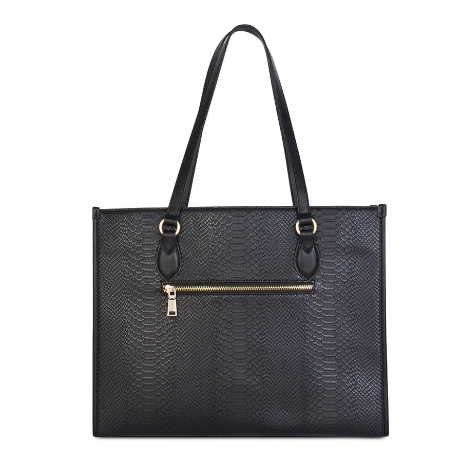 Black Snakeskin Tote Bag Tote&Carry