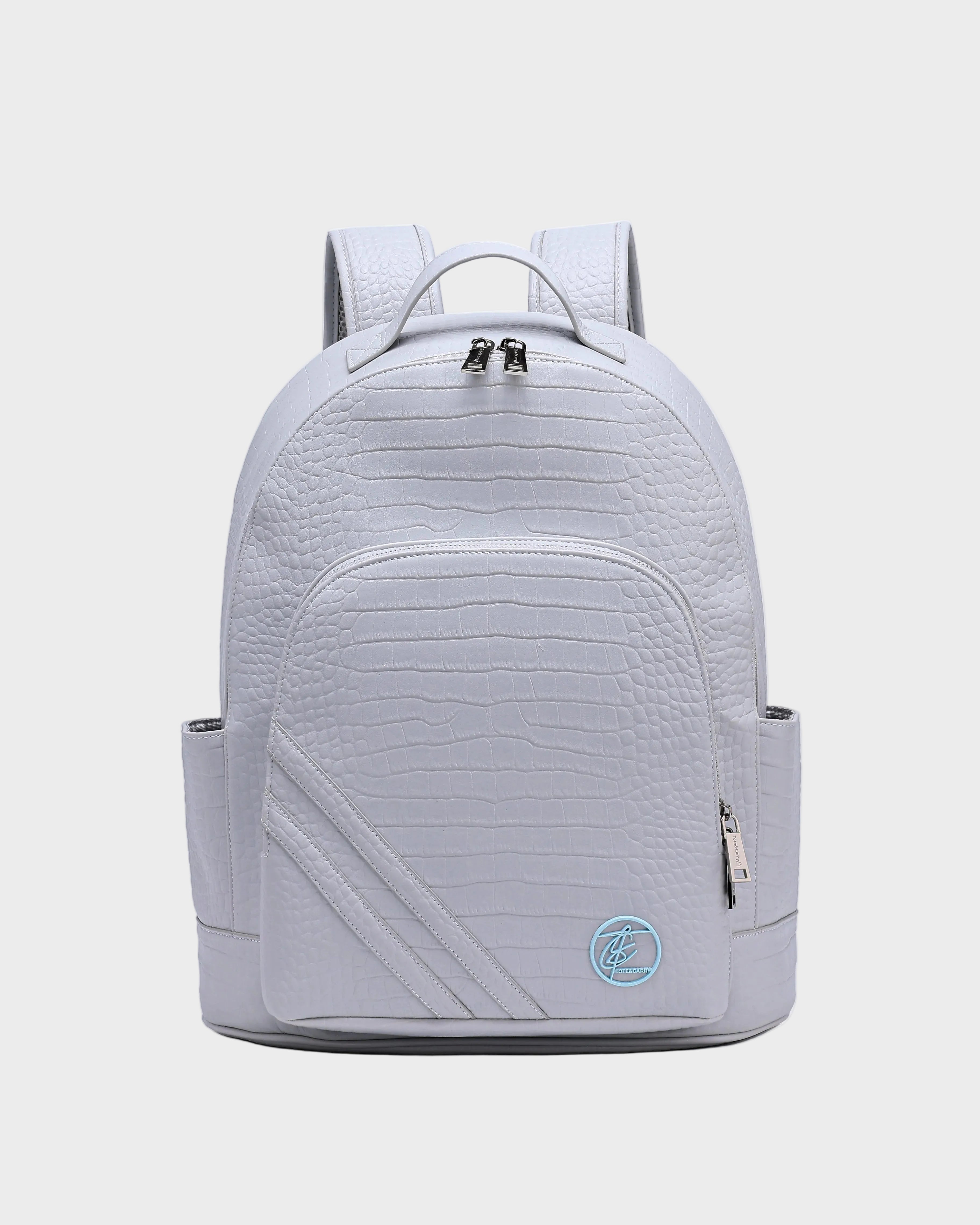 Leather Classic Backpack in Grey  Tote&Carry