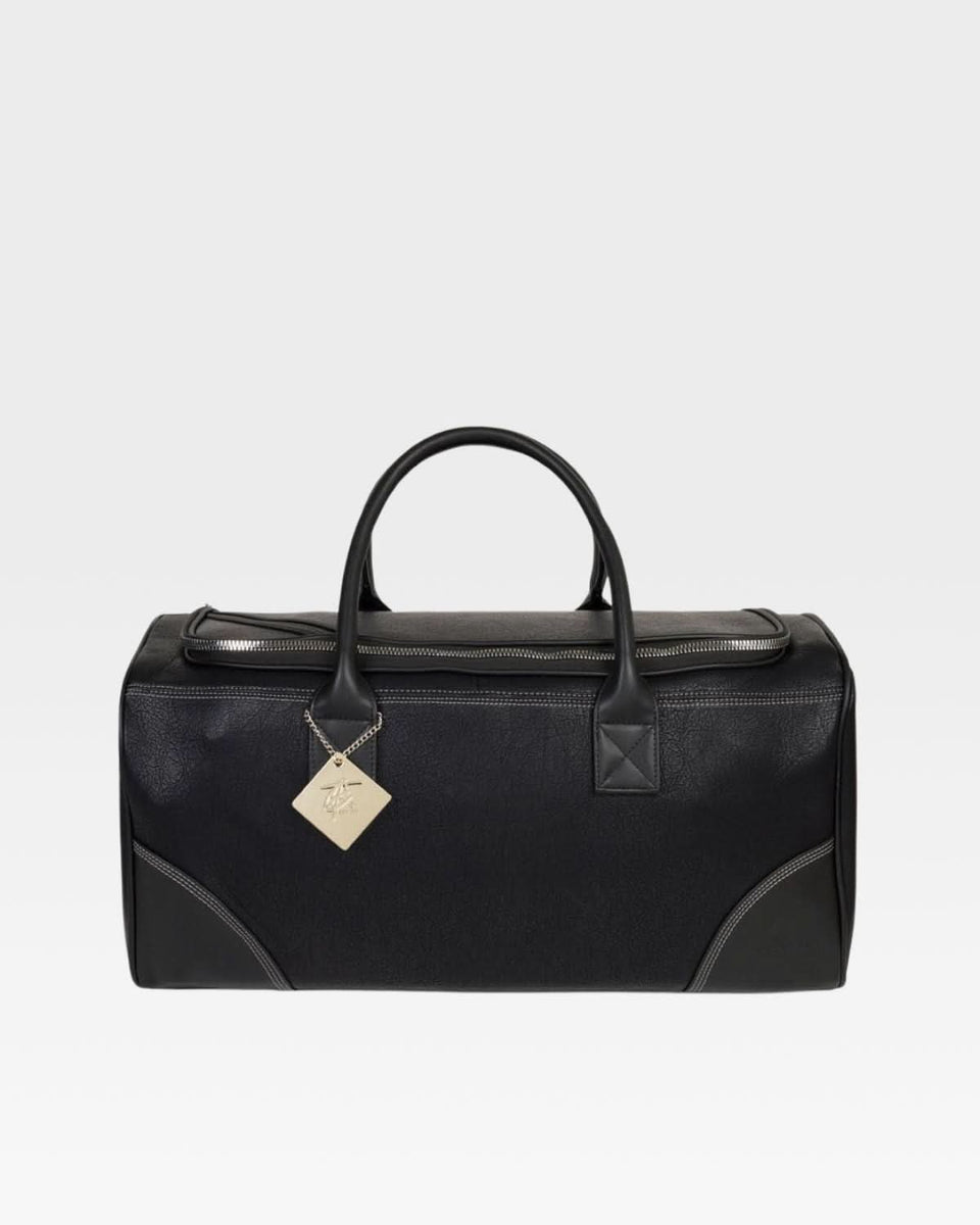 Leather Duffle Bag in Black Tote&Carry
