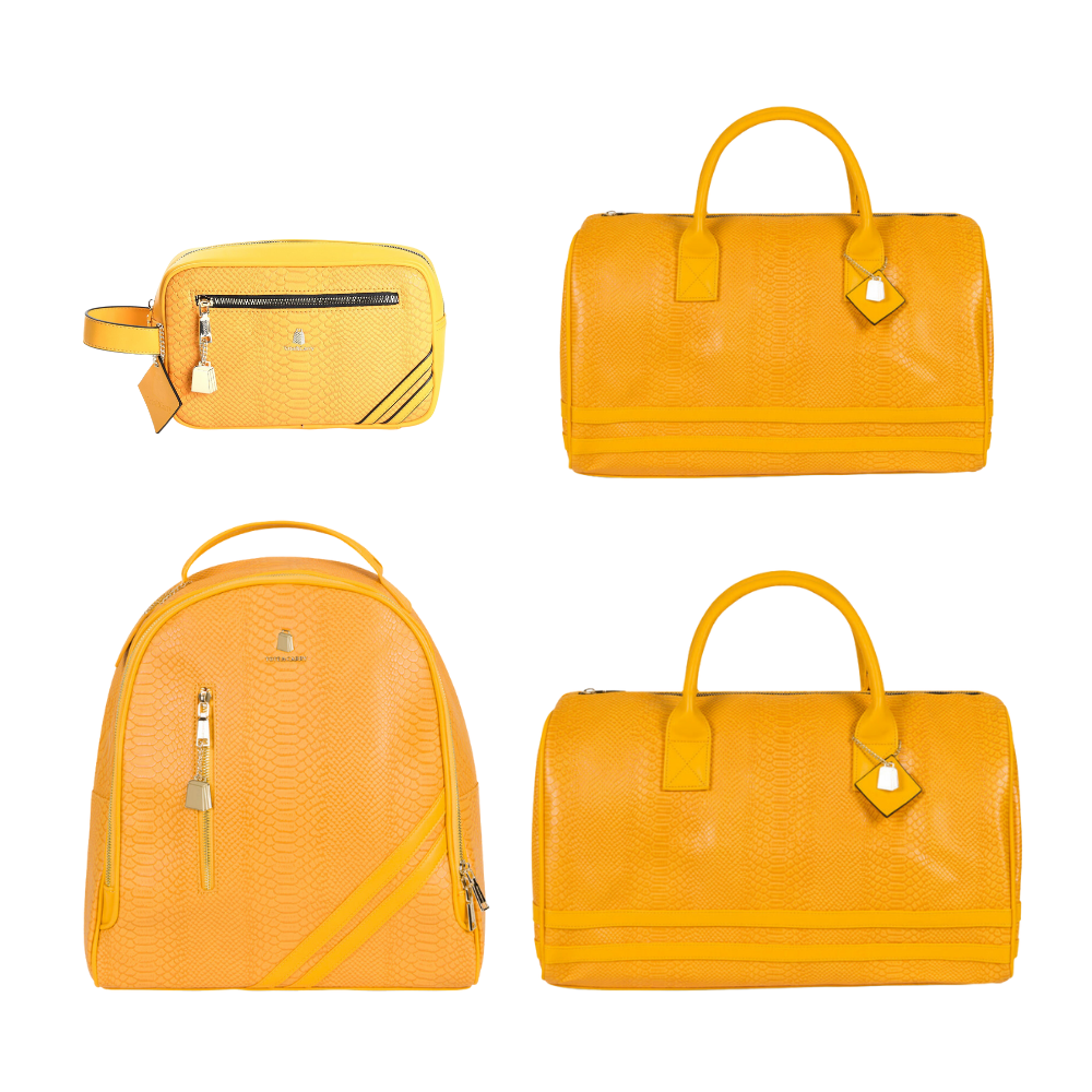 Tote&Carry - Patent Duffle Bags, Gold / Reg - Weekend Bag