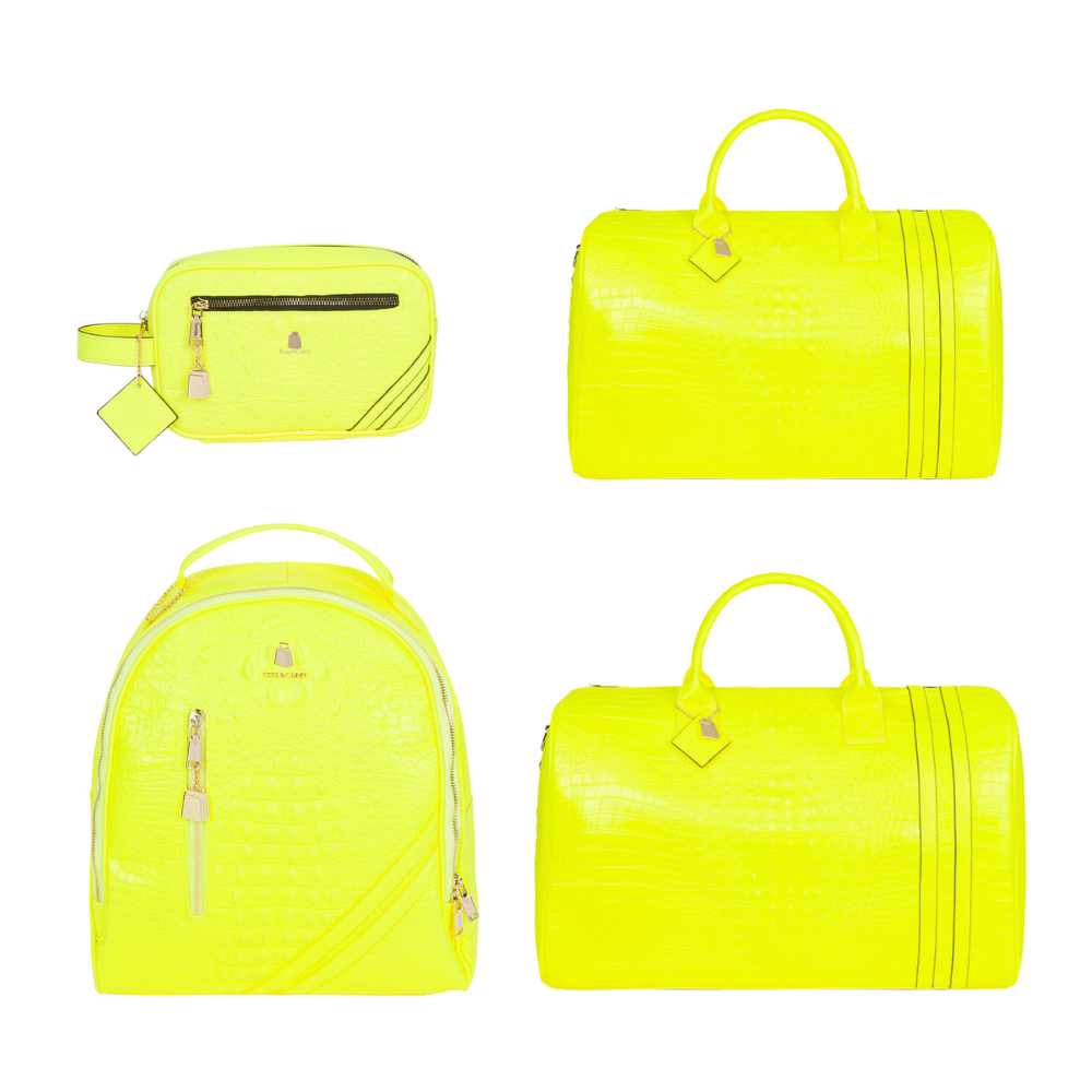 neon yellow lv bag
