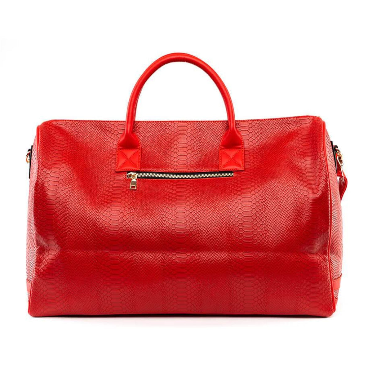 Red Snakeskin Duffle Bag Tote&Carry