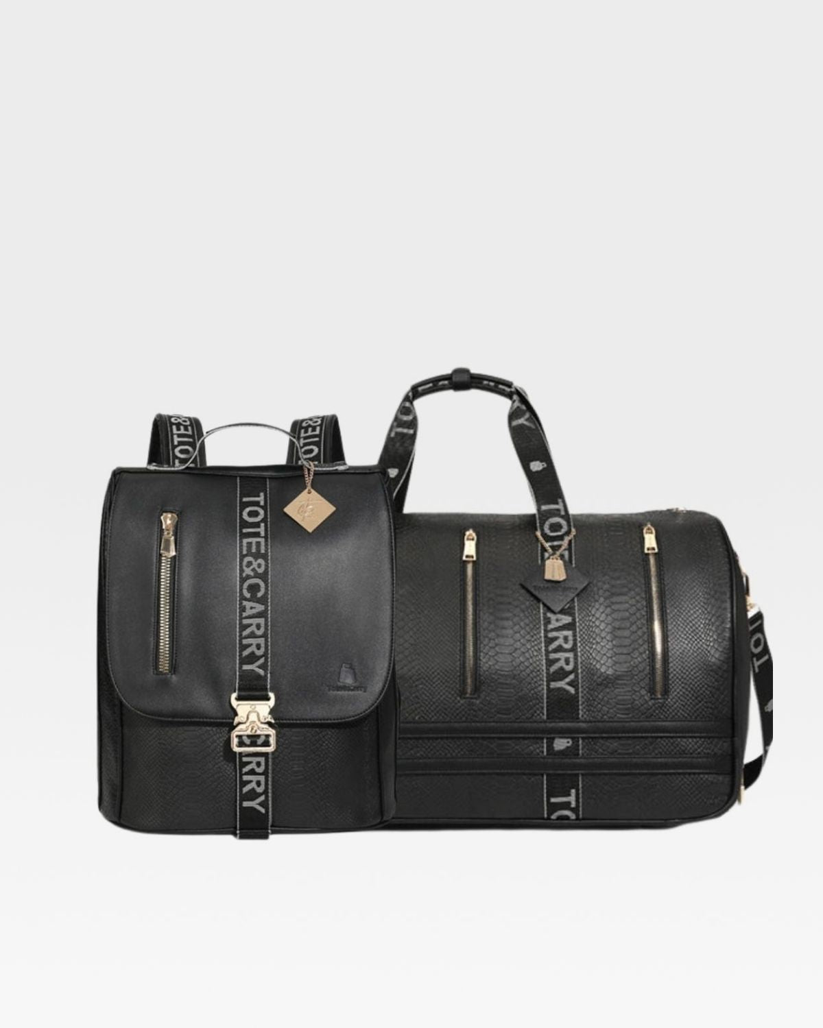 Signature Urban Rolling Duffle Set in Black