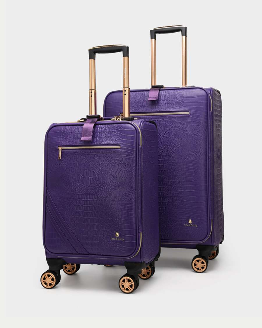 Statement 2-Piece Luggage Set in Purple – Tote&Carry