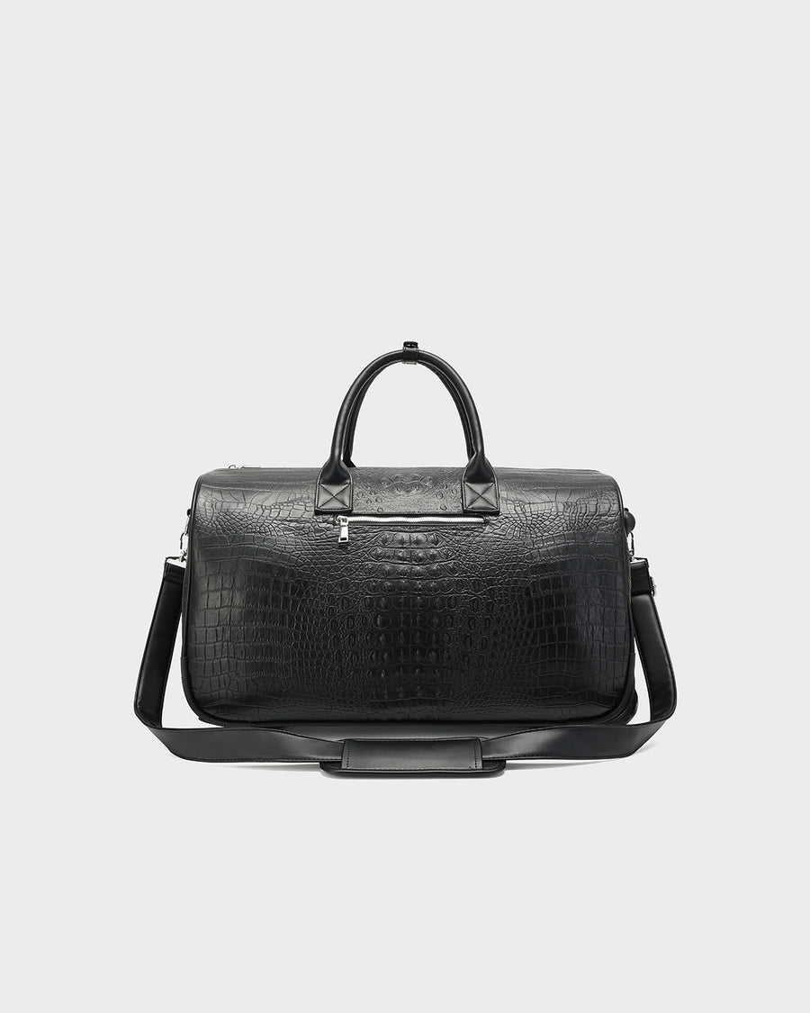 Statement Traveler Rolling Duffle Set in Black