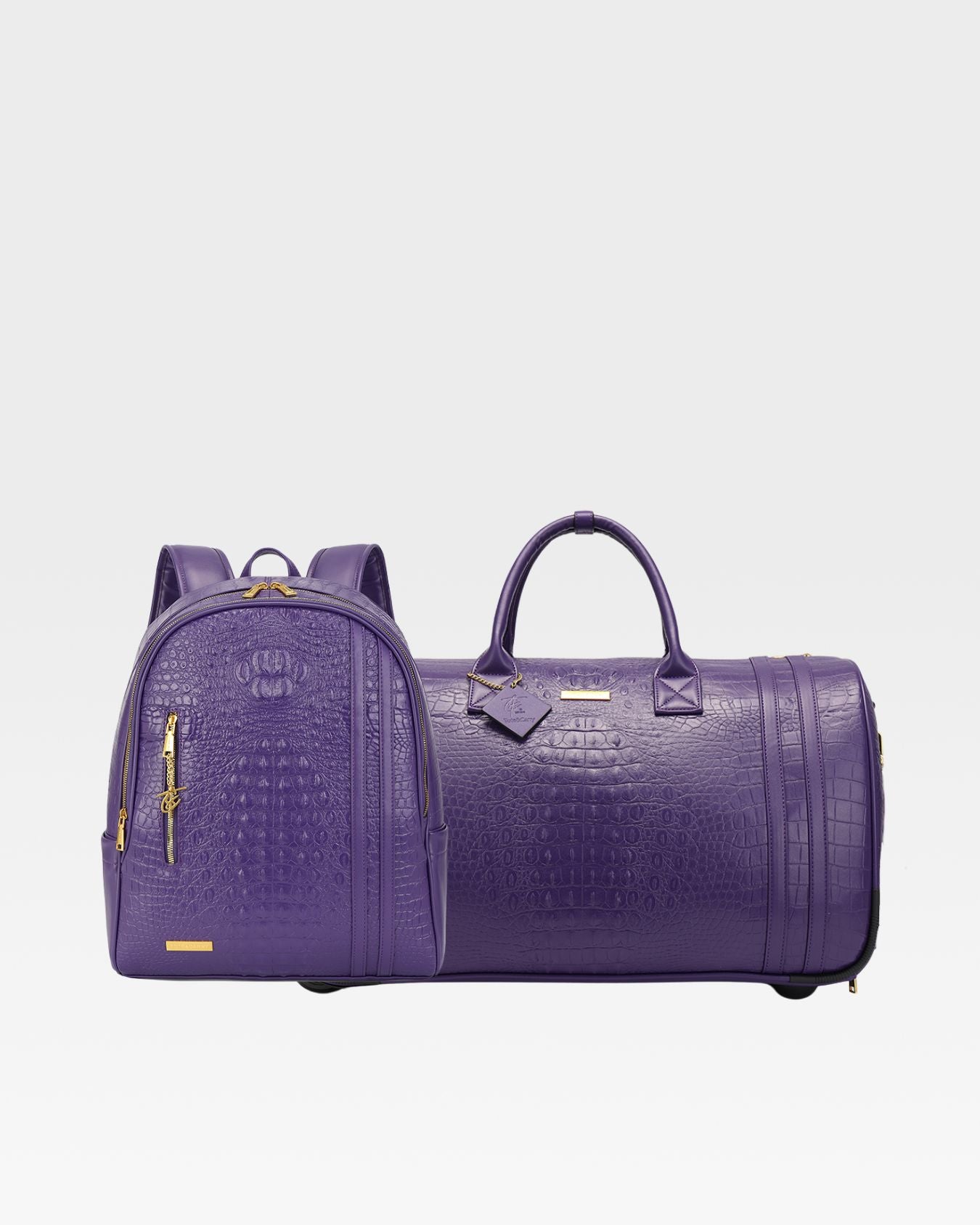 Statement Traveler Rolling Duffle Set in Purple – Tote&Carry