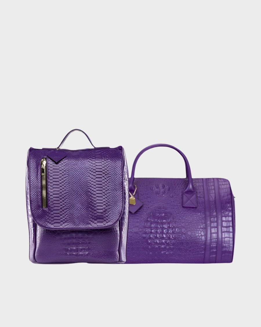 Statement Weekender Travel Set in Purple – Tote&Carry