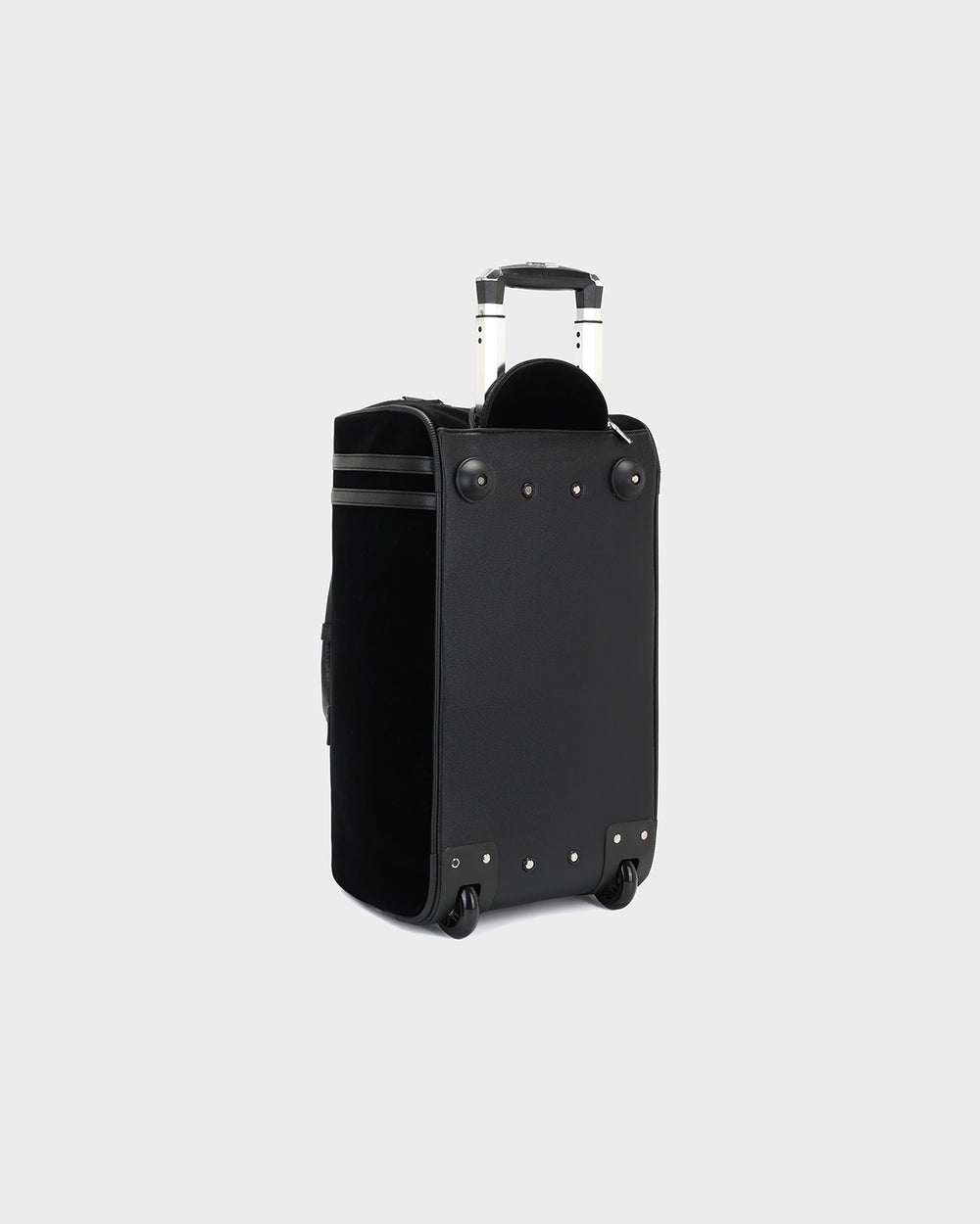 Velour Rolling Duffle Bag in Black