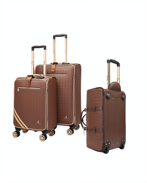 Bodega Rolling Luggage Set in Brown