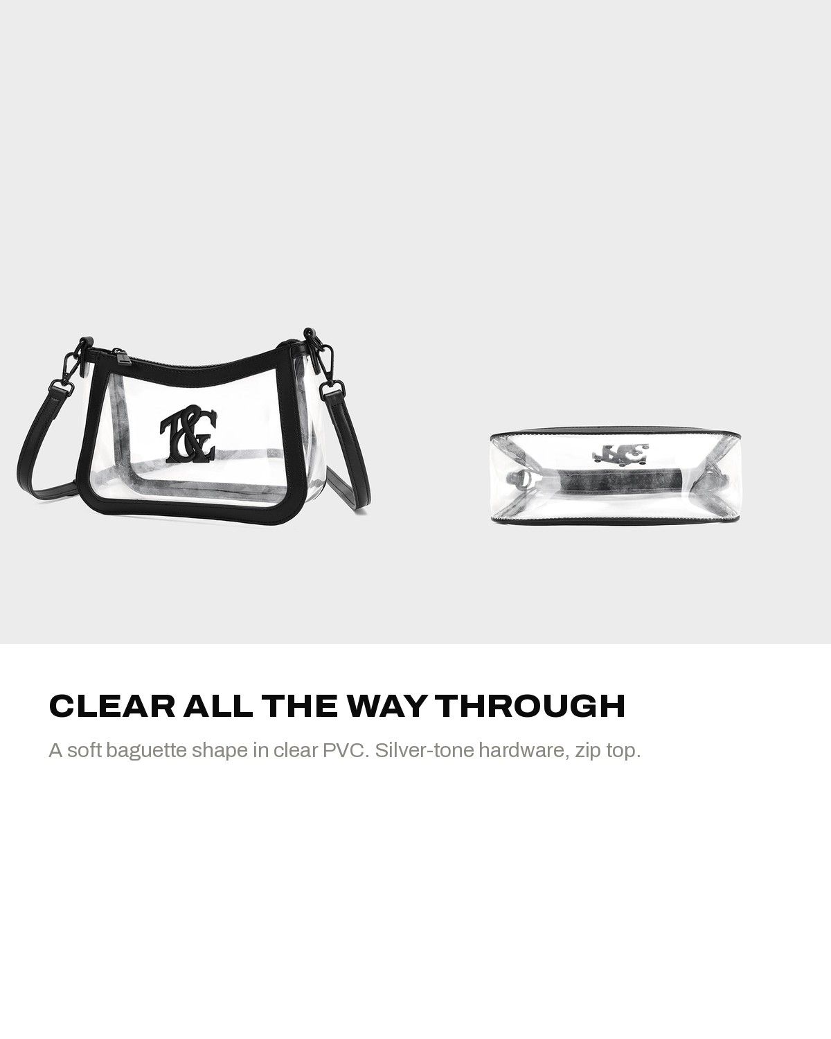 Clearview Shoulder Bag in Clear & Black — A+ 4