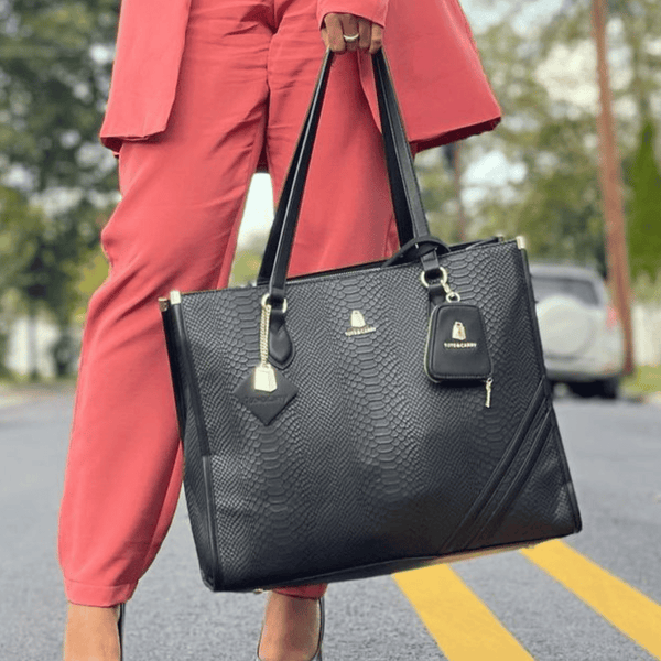 Signature City Tote Bag in Red