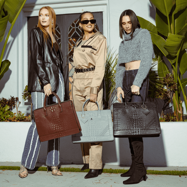 Statement Jetsetter Laptop Bag in Black