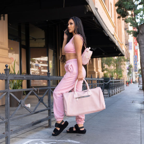 Signature Overnight Travel Set in Pink