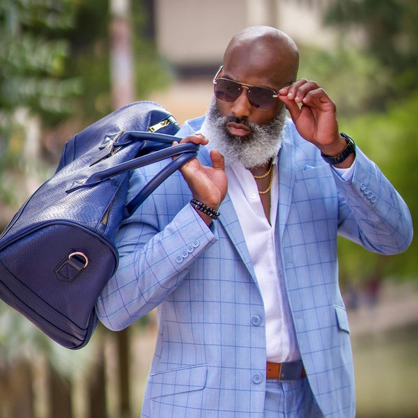 Signature Weekender Duffle Bag in Purple