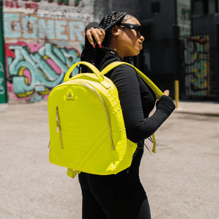 Tote&Carry - Neon Yellow Apollo 2 BFF Travel Set, Large Backpack + Regular Duffle