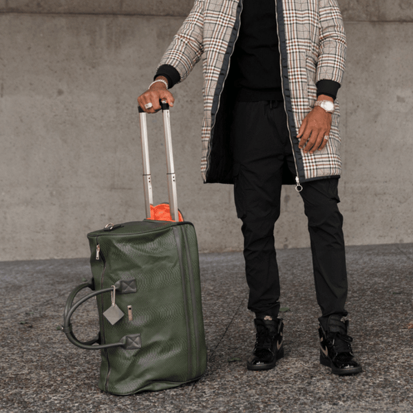 Signature Traveler Rolling Duffle in Mint