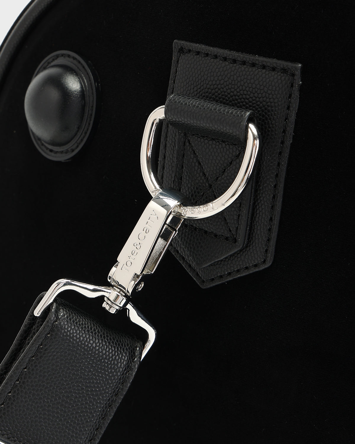 Velour Rolling Duffle Bag in Black