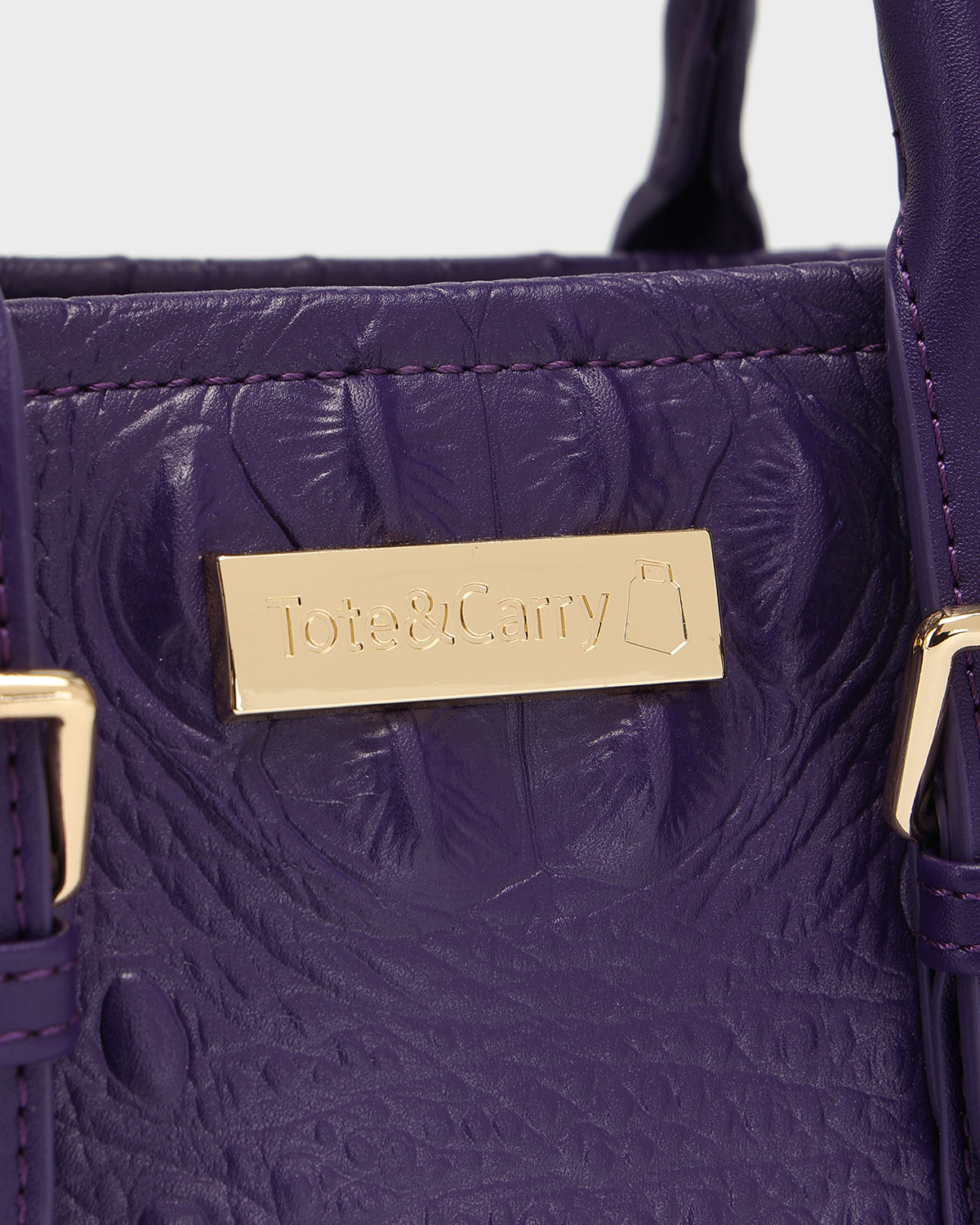Statement Mini Tote Bag in Purple
