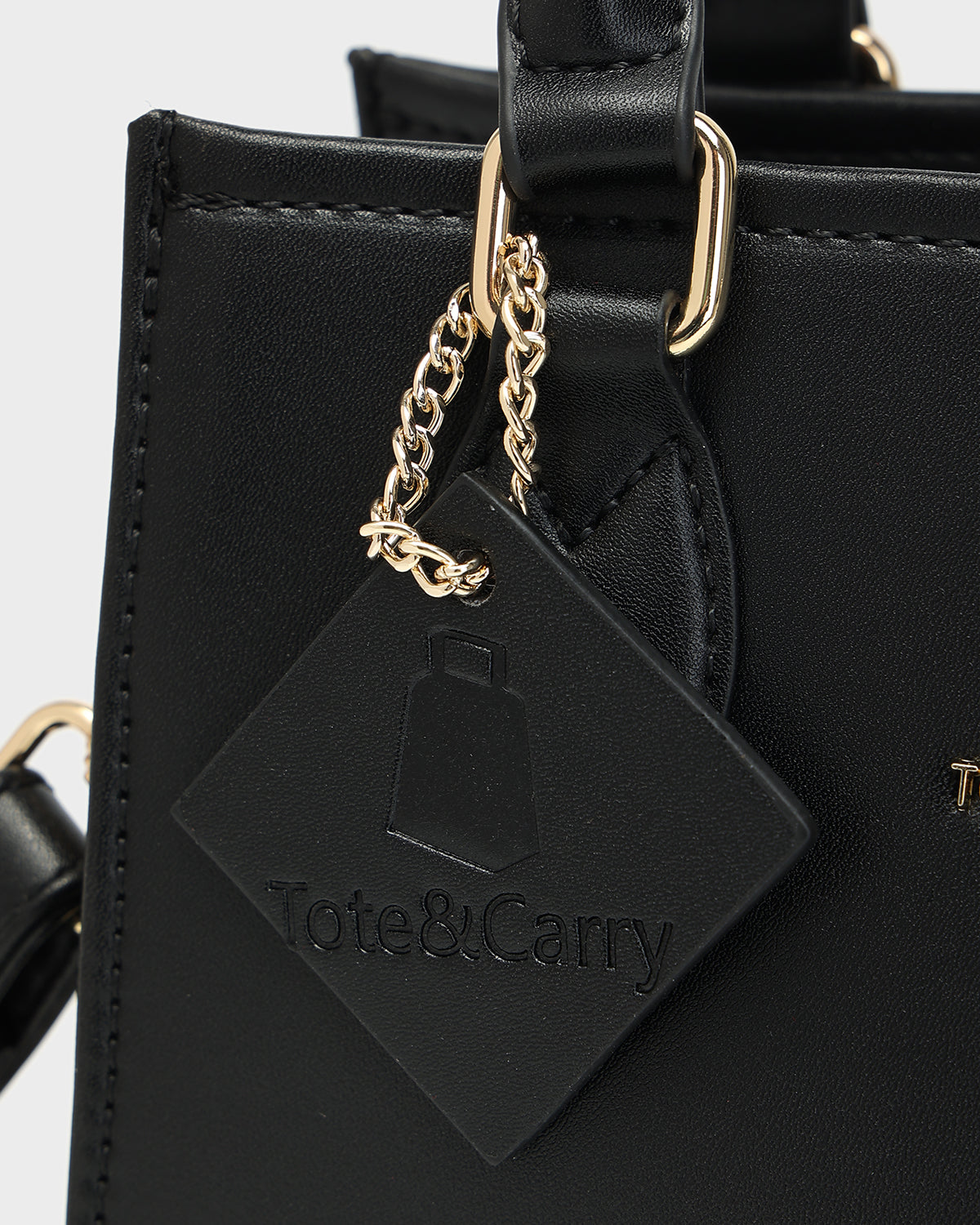 Lisse Mini Tote Bag in Black & Red