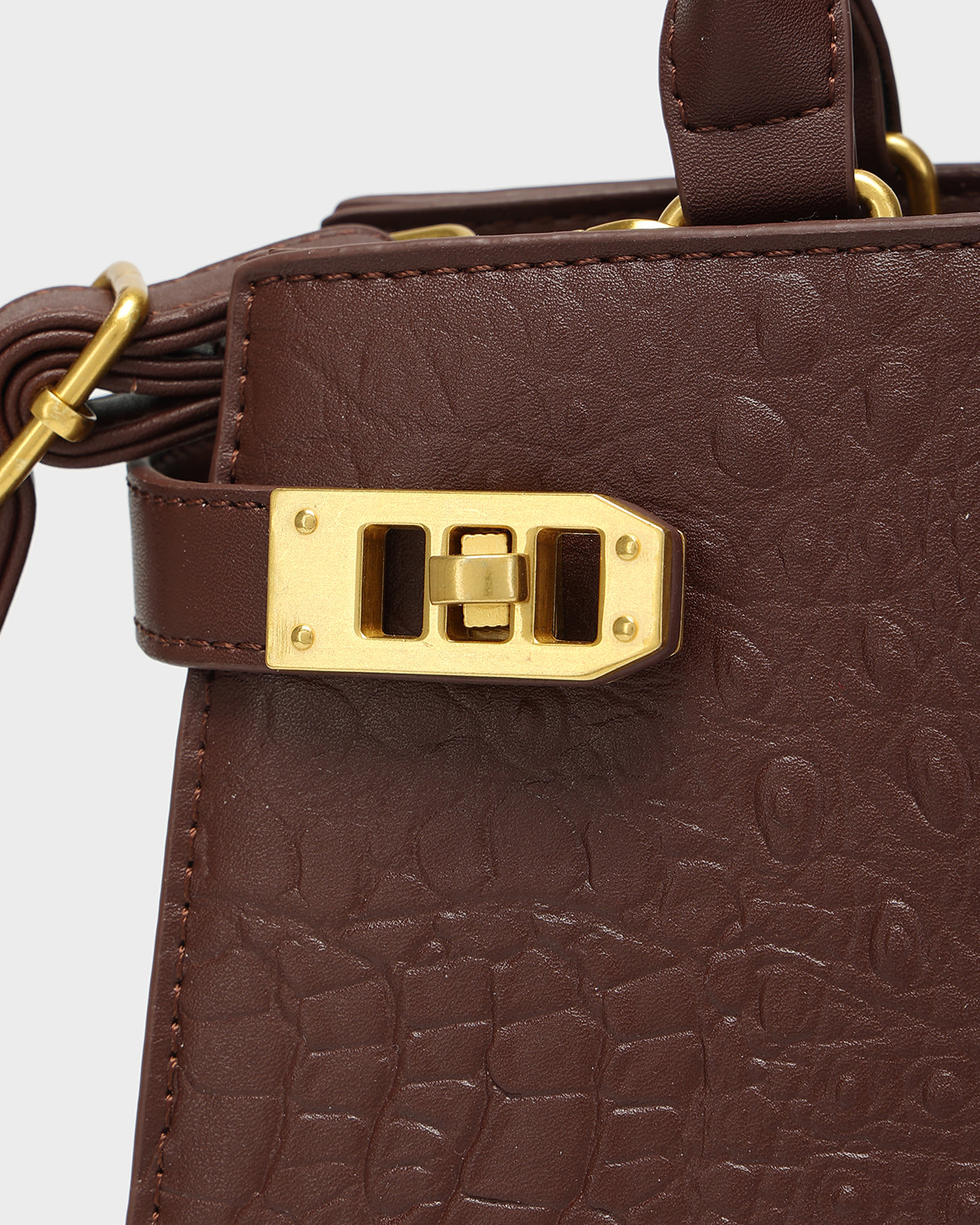 Empress Mini Tote Bag in Brown