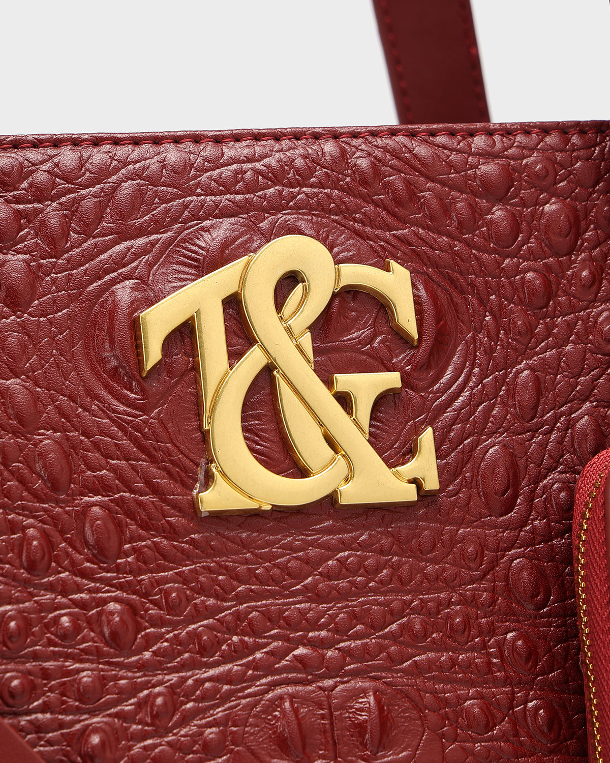 City scape Tote in Wine Red