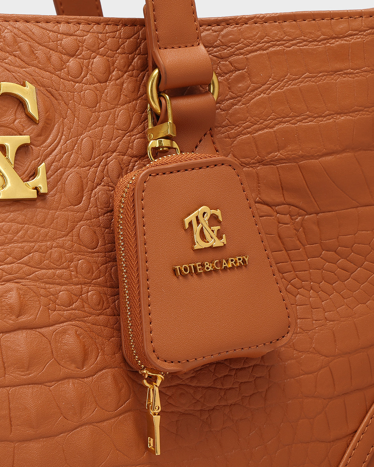 City scape Tote in Caramel