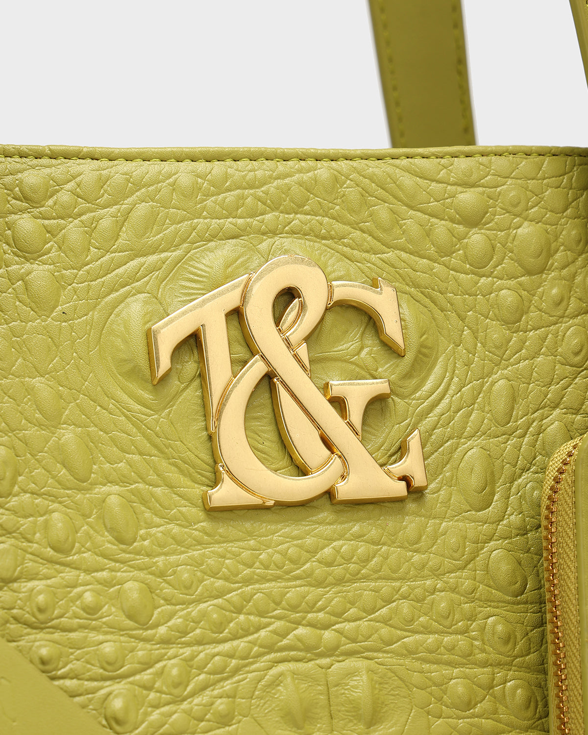 City scape Tote in Avocado Green