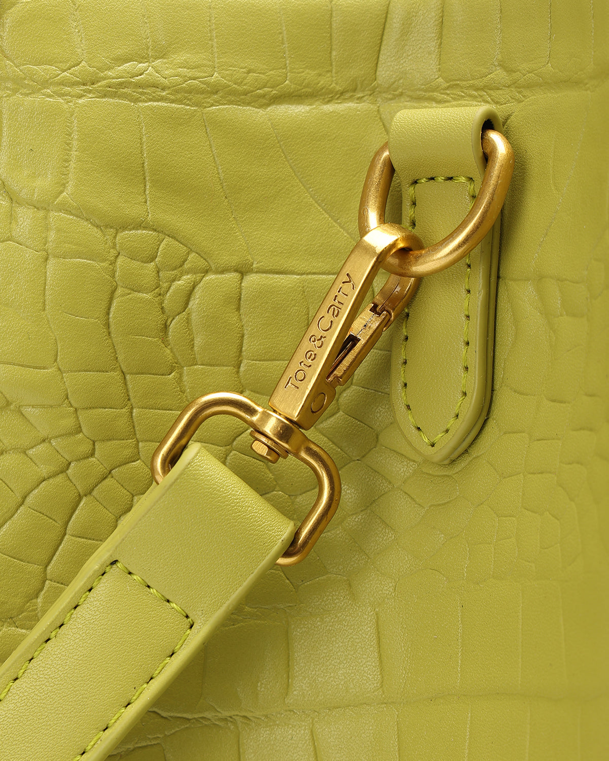 City scape Tote in Avocado Green