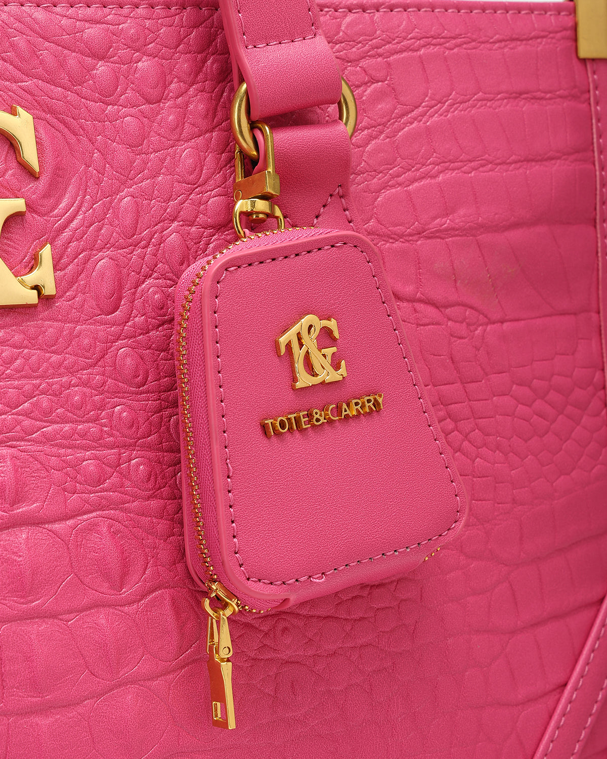 City scape Tote in Fuchsia