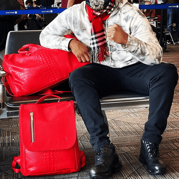 Statement Weekender Travel Set in Red