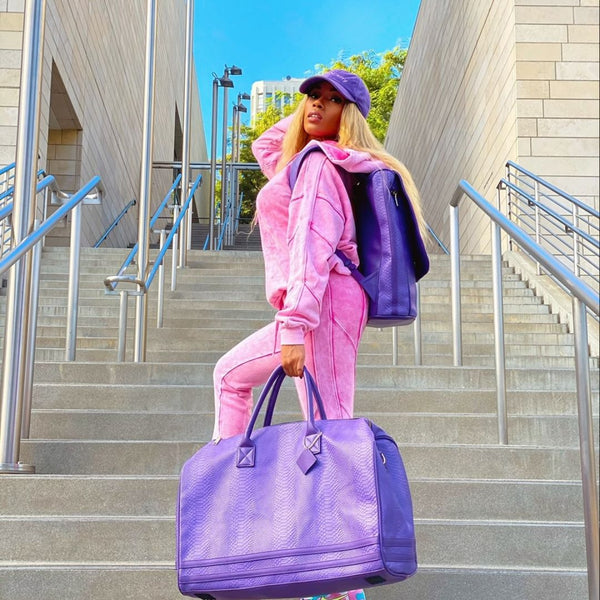 Signature Weekender Travel Set in Purple