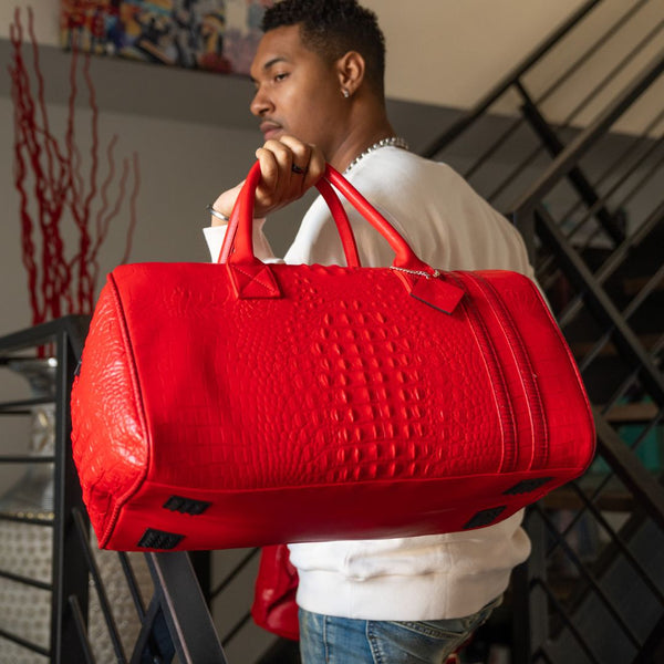 Statement Weekender Travel Set in Red
