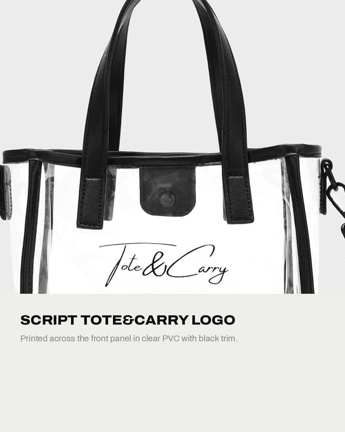 Access Mini Tote in Clear & Black — A+ 3