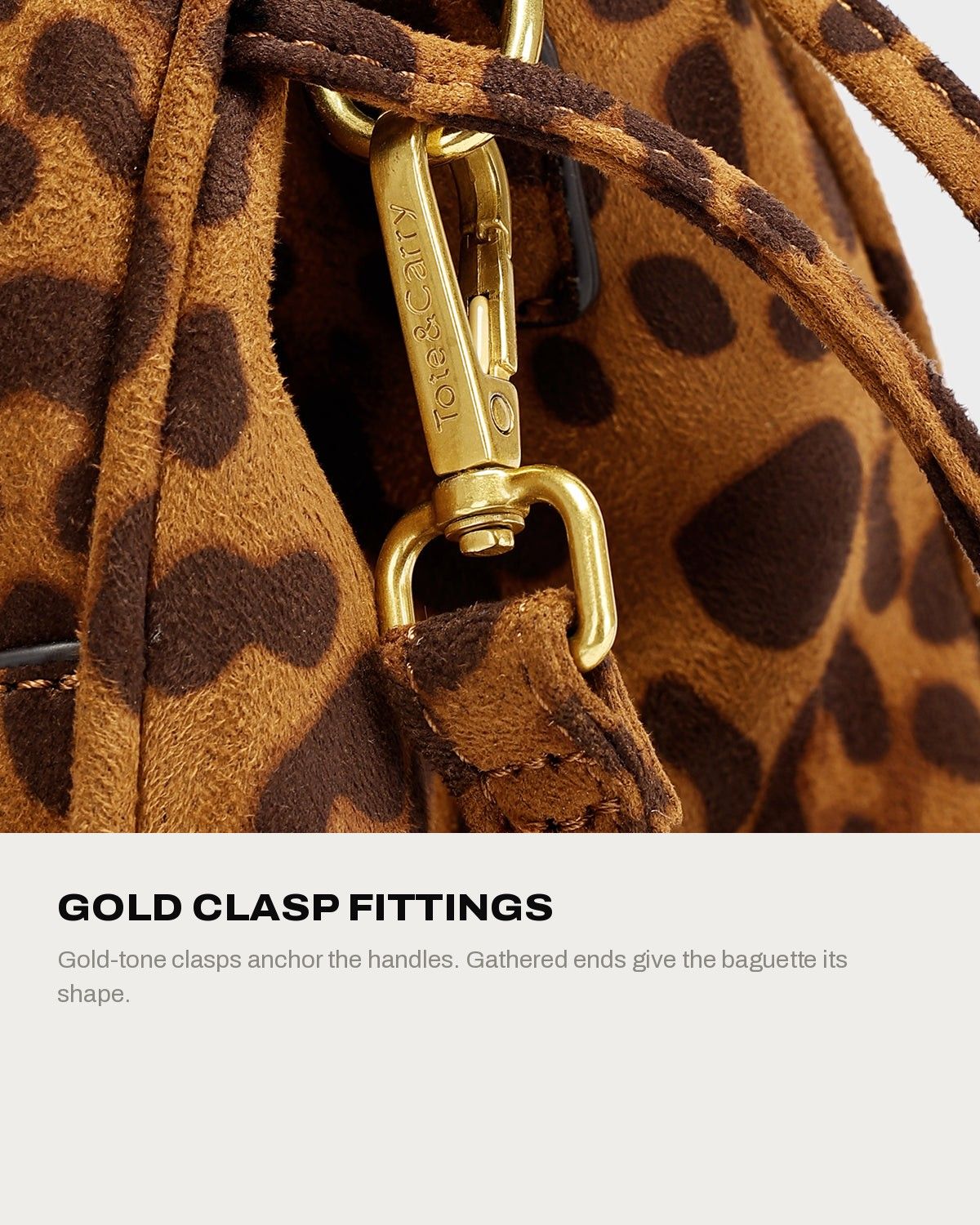 Bonita Baguette Bag in Cheetah Print — A+ 3