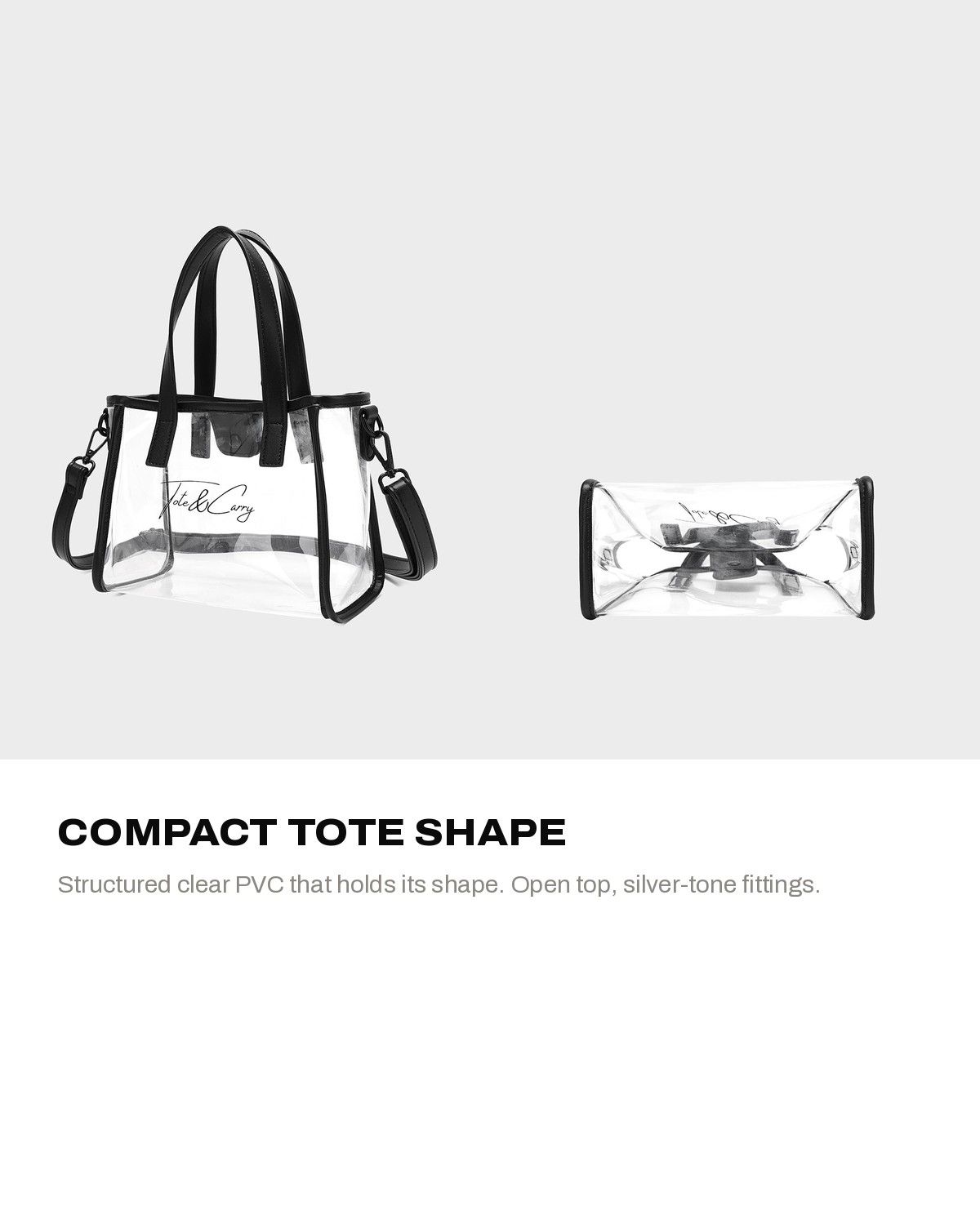 Access Mini Tote in Clear & Black — A+ 4