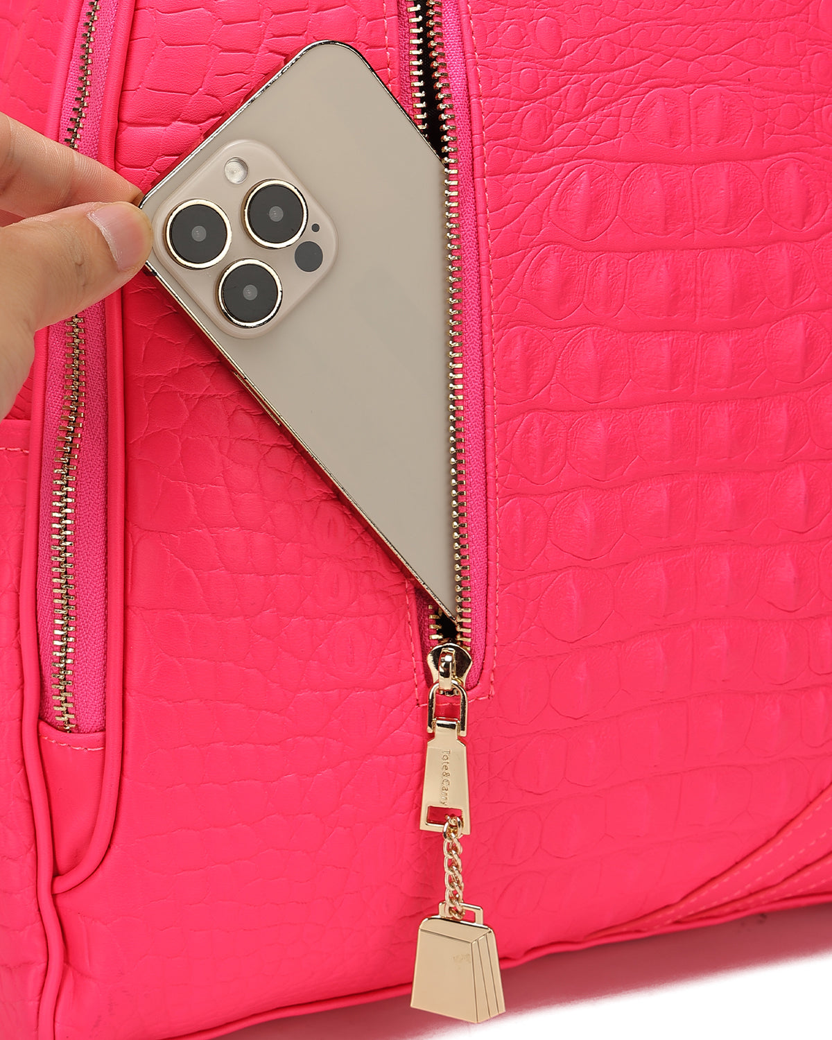 Statement Commuter Backpack in Neon Pink