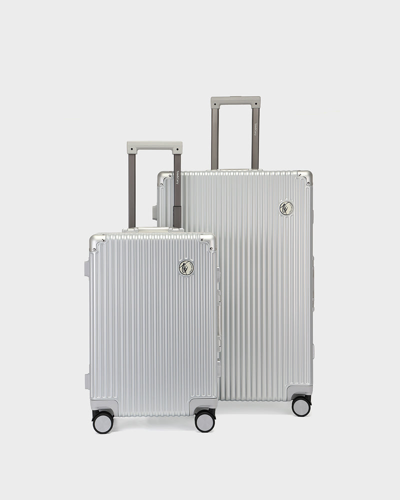 Alloy Elite 2PC Suitcase Set in in Platinum Silver