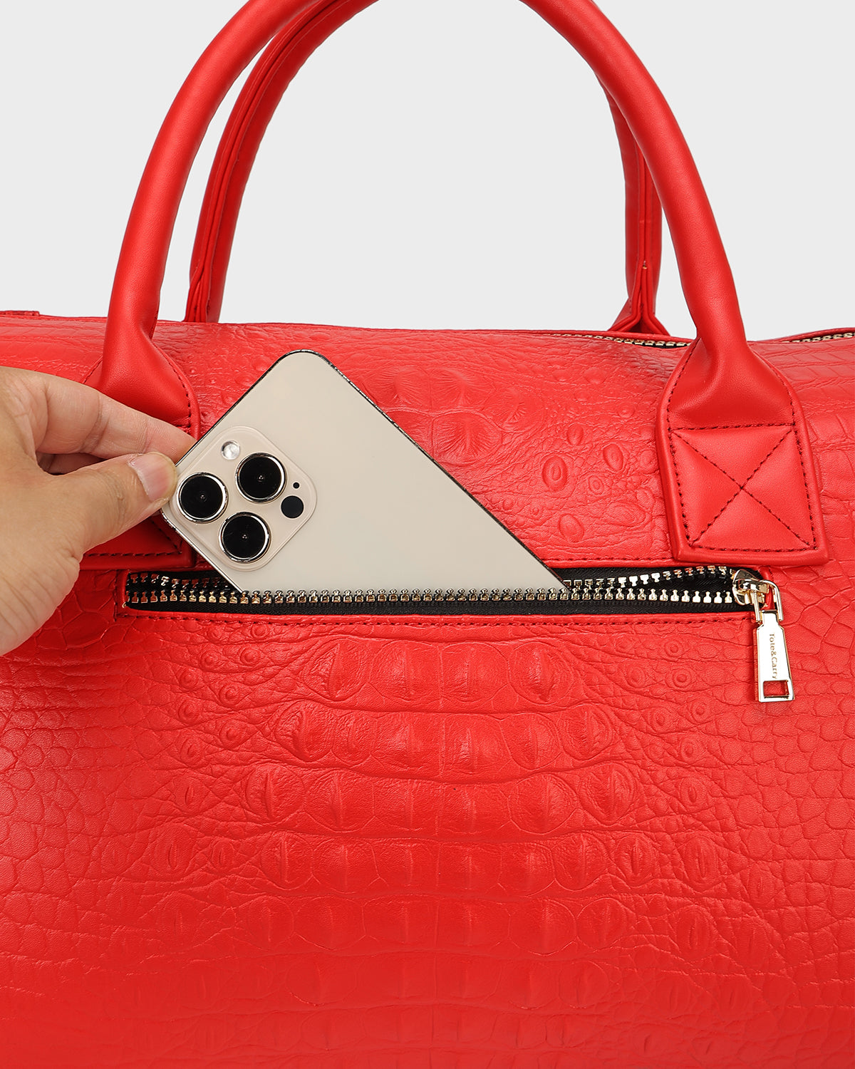 Statement Weekender Travel Set in Red