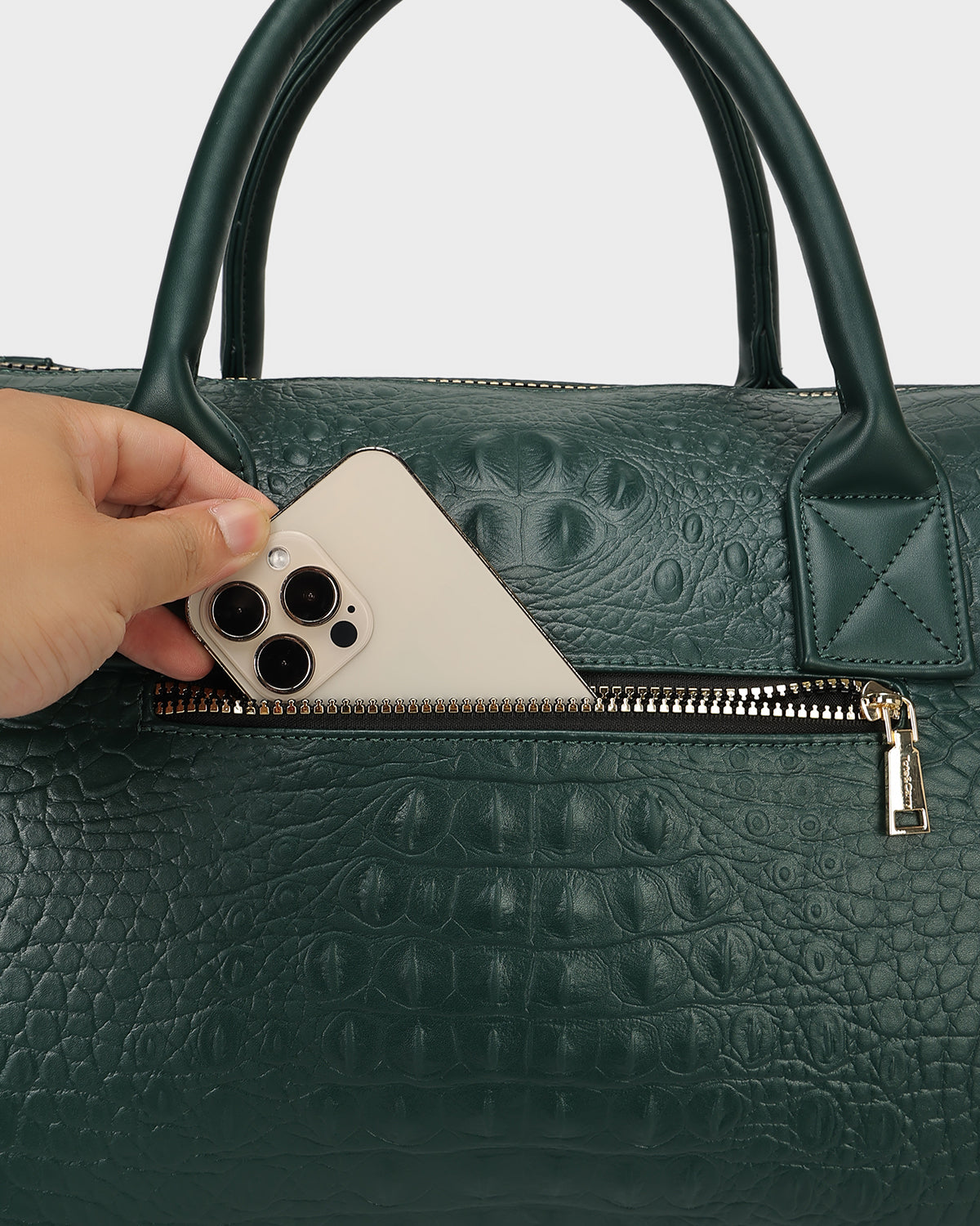 Classic Weekender Travel Set in Emerald Green