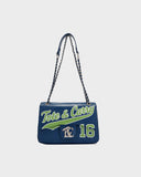 Varsity Rally Shoulder Bag in Royal Blue & Lime