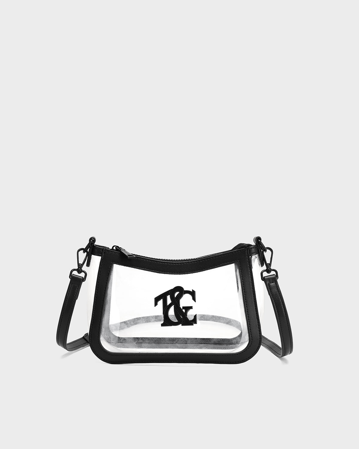 Clarity Shoulder Bag in Clear/ Black
