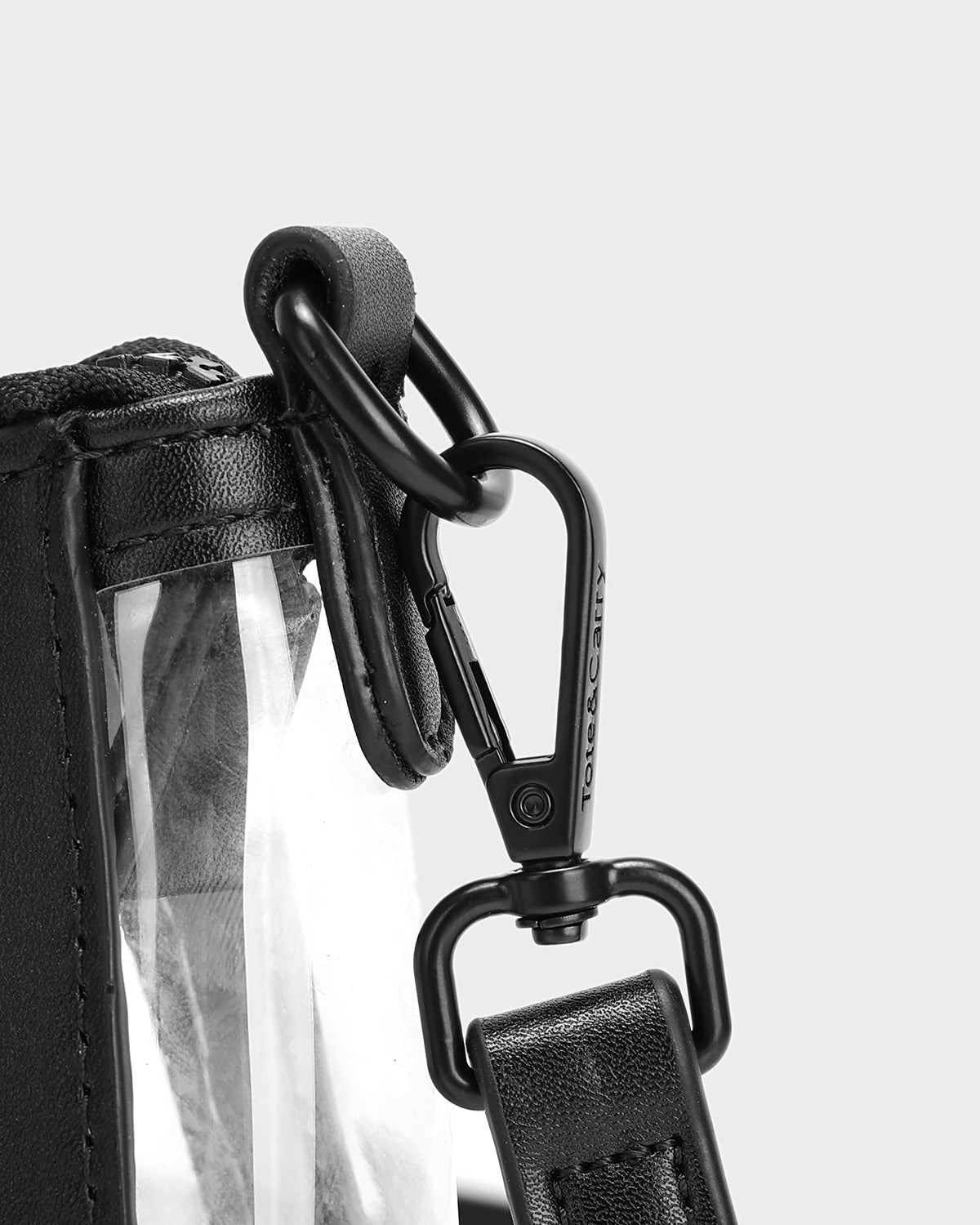 Clarity Shoulder Bag in Clear/ Black