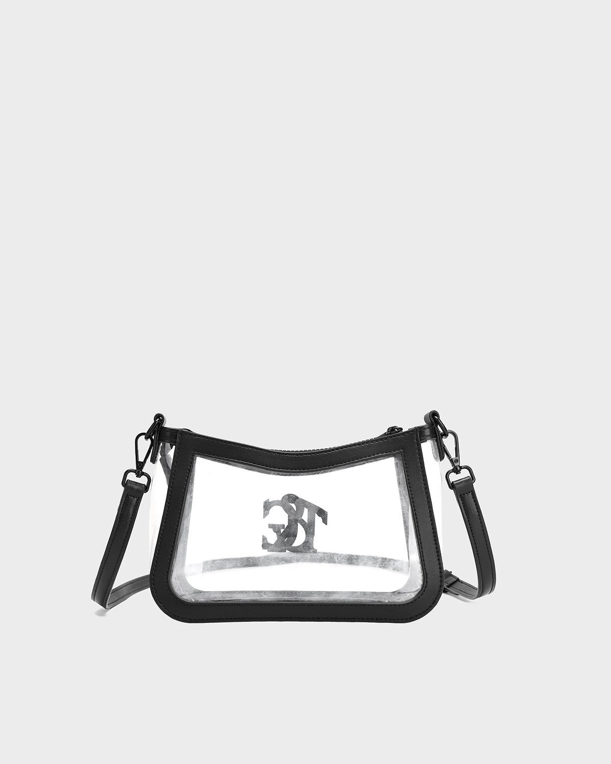 Clarity Shoulder Bag in Clear/ Black