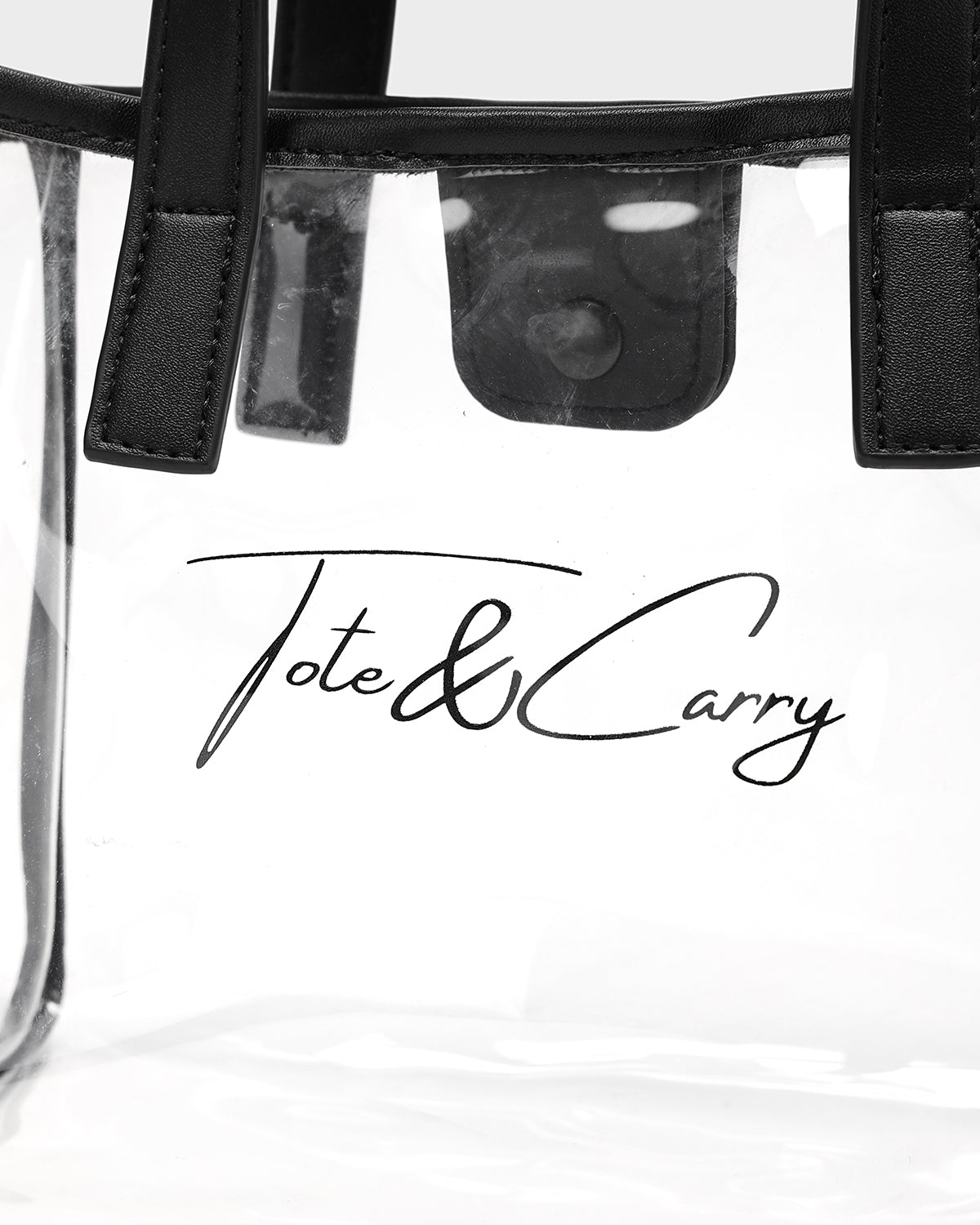 Access Mini Tote in Clear/ Black