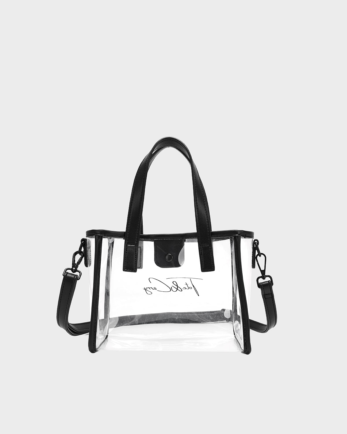 Access Mini Tote in Clear/ Black