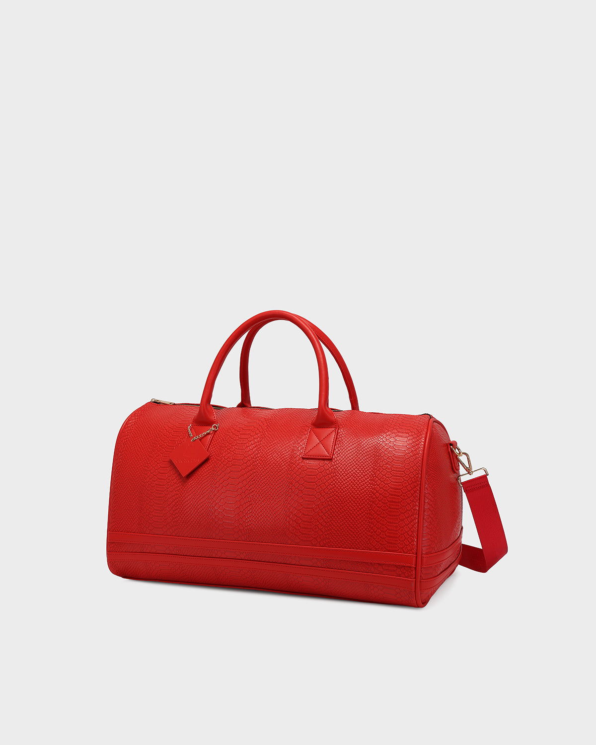 Signature Weekender Duffle Bag in Red