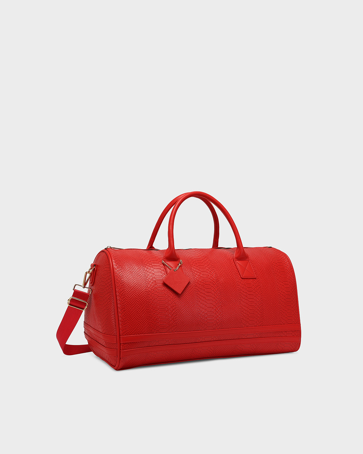 Signature Weekender Duffle Bag in Red