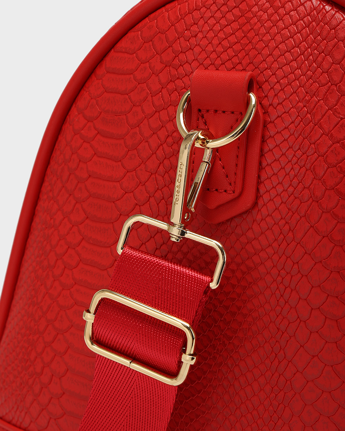 Signature Weekender Duffle Bag in Red