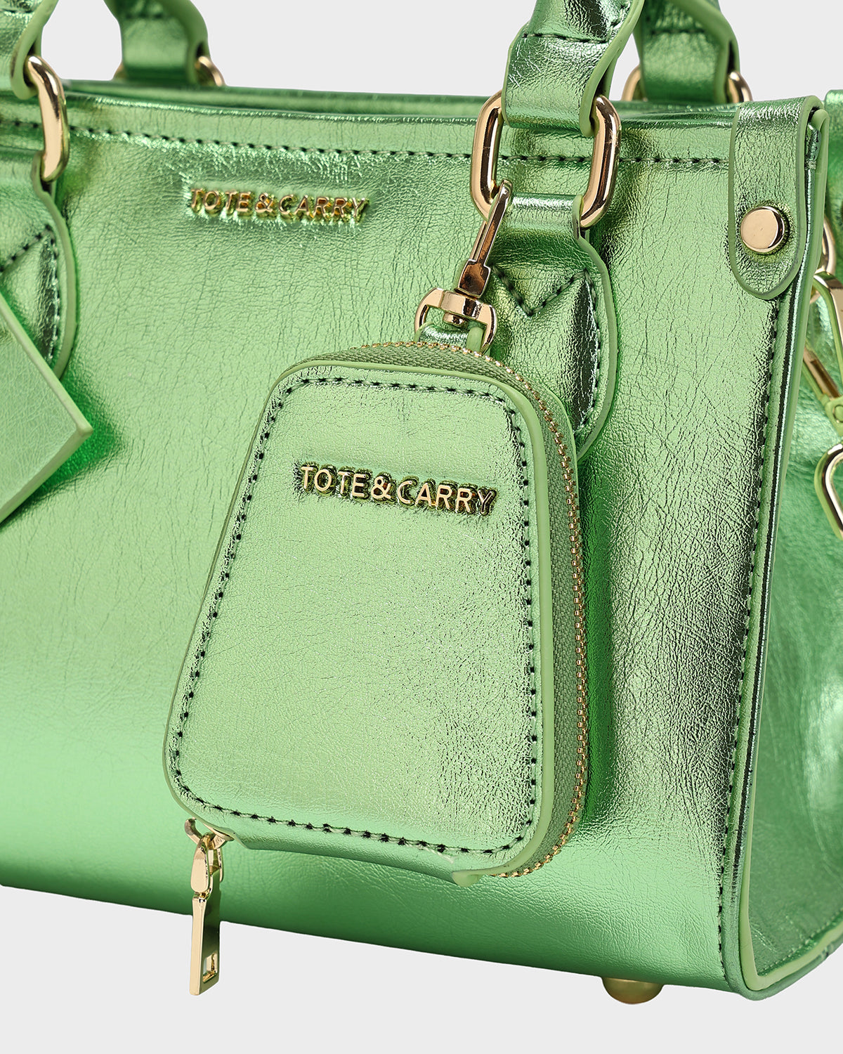 Lisse Mini Tote Bag in Seaweed Green