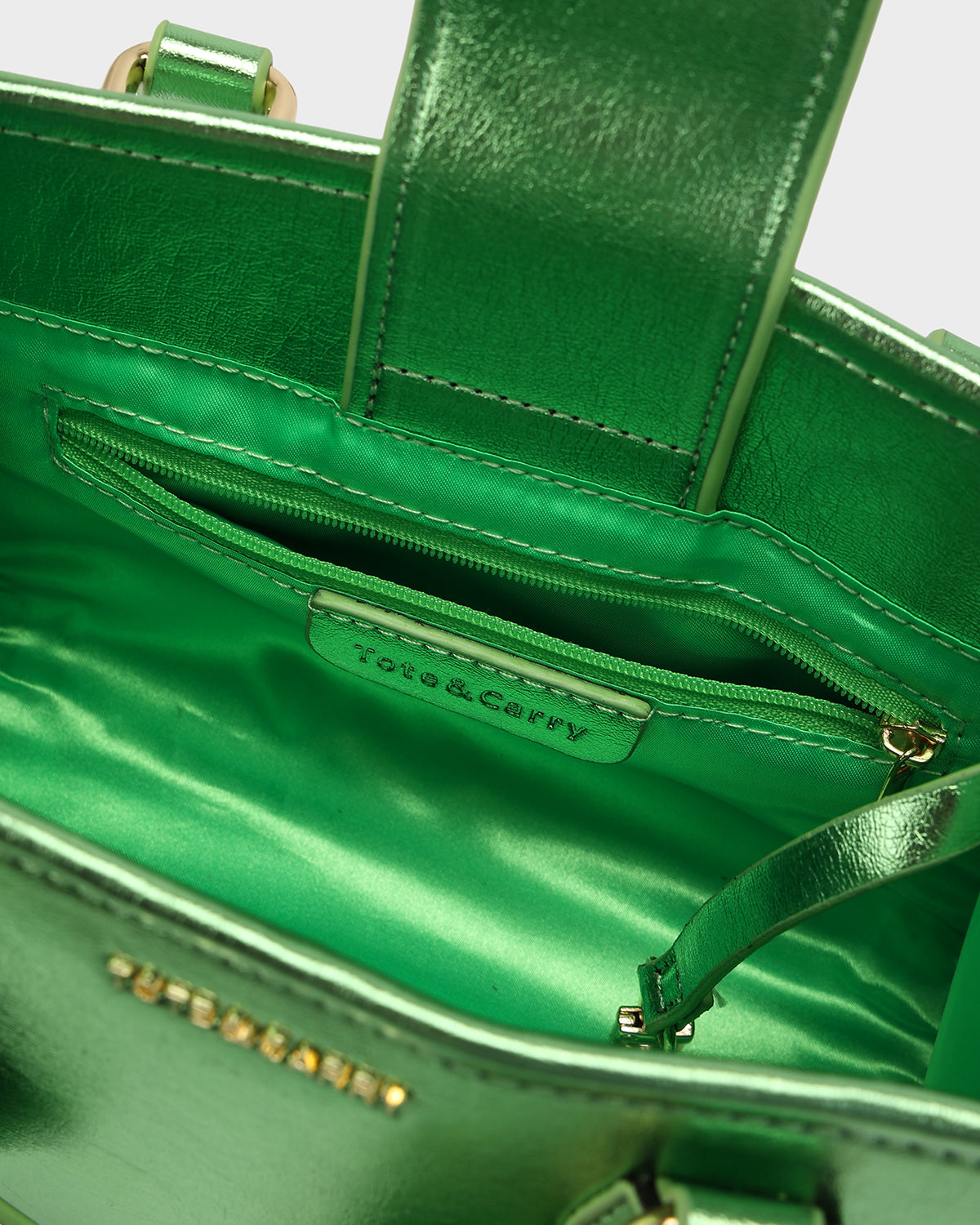 Lisse Mini Tote Bag in Seaweed Green